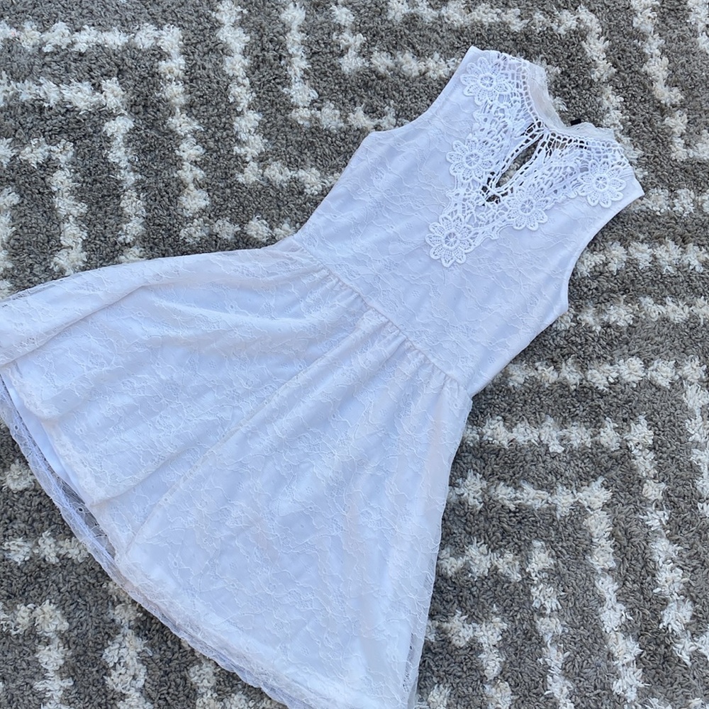 H&M White Lace Dress size 4 mini dress tank dress summer dress